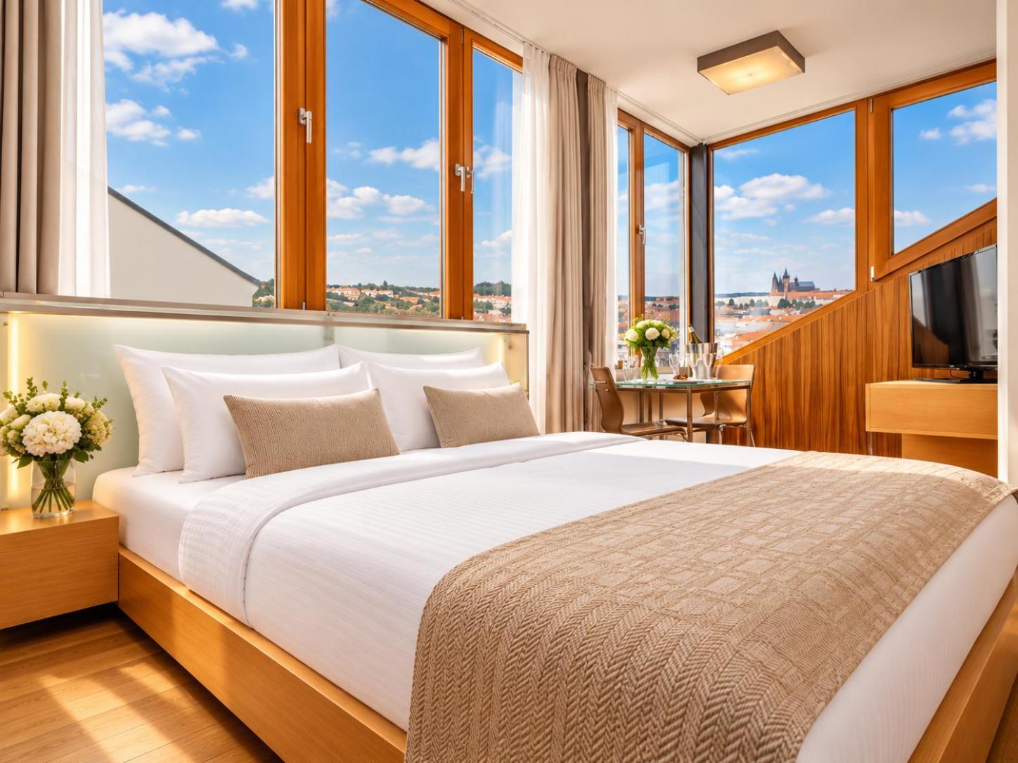 Deluxe double room Prague castle view