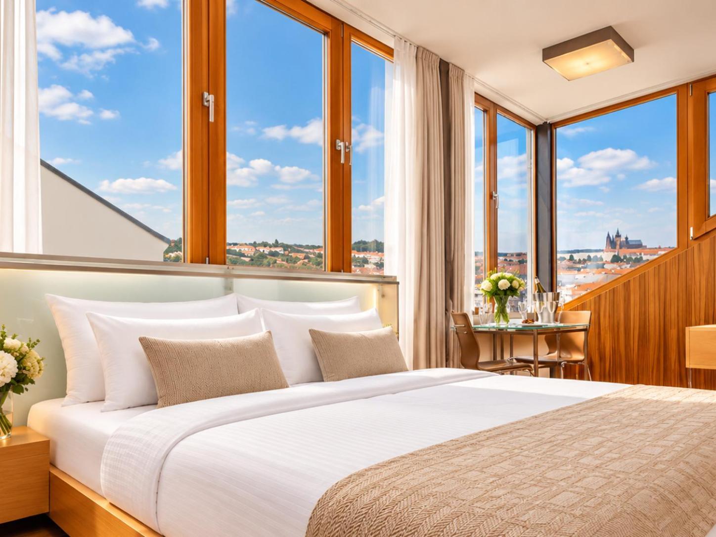 Deluxe double room Prague castle view