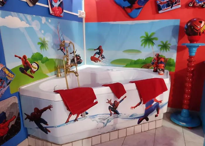Hot Tub in Room Spiderman House
