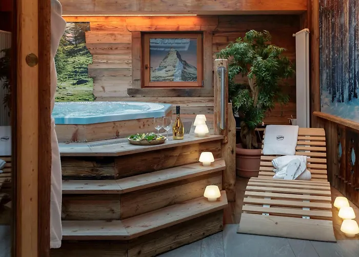 Hotel Ping Pong: Chalet Matterhorn Francois - Central Alpine Chalet With Private Spa & Breakfast